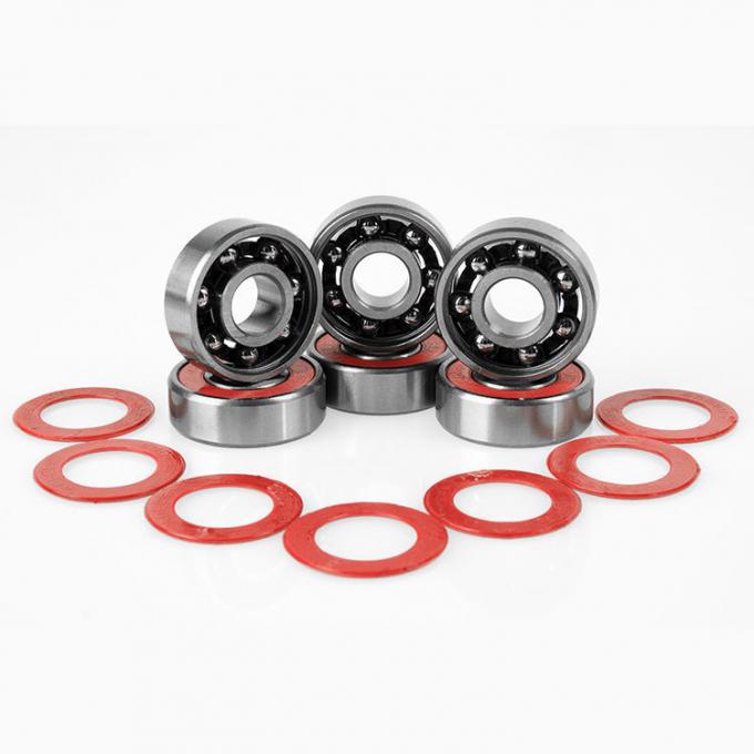 Od 2.2x0.8cm rodamientos de ruedas de patineta acero cromo titanio resistencia al desgaste 1