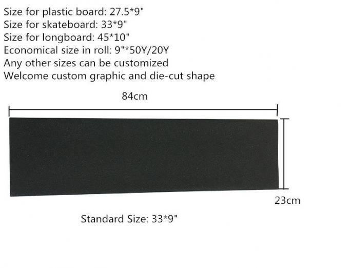 Fabricación Barata mayorista 9X33 pulgadas de PVC de patinaje de la cinta de agarre 0