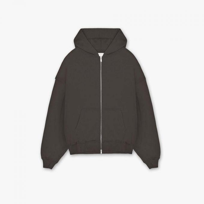 Color puro Logotipo personalizado de algodón Vestido deportivo masculino Blusa con cremallera chaqueta con capucha 0