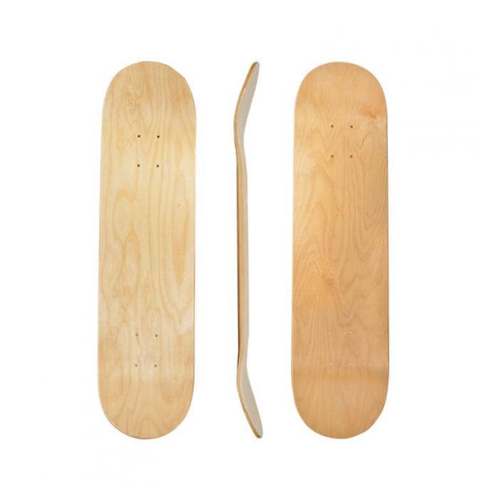 Barata forma personalizada cubierta de patineta en blanco Canadá Maple profesional 1