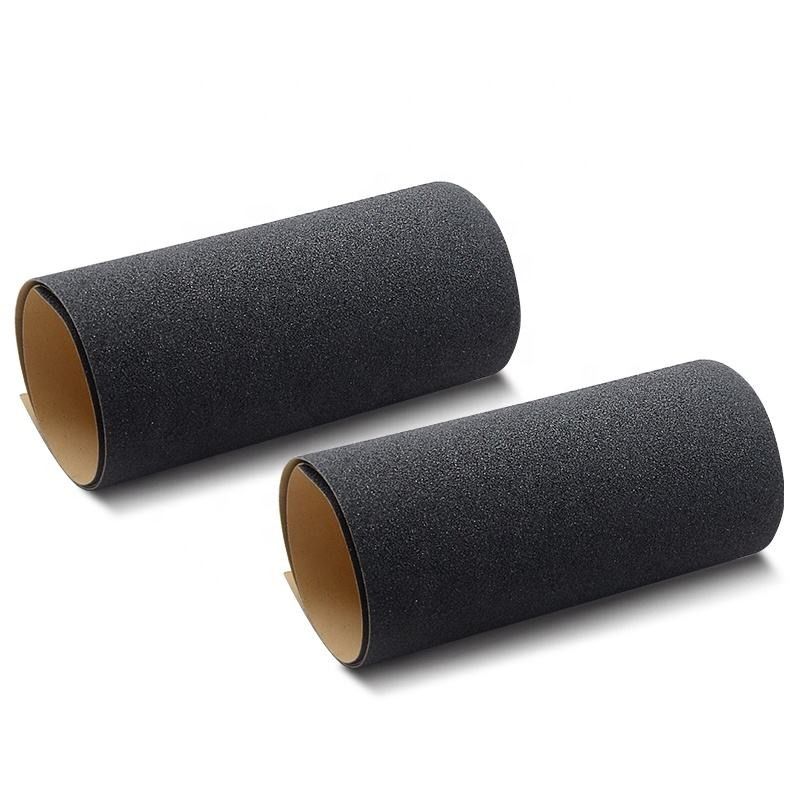 Top Quality No resbaladizo tamaño personalizado 9 * 33 Negro de color de patineta grabadas